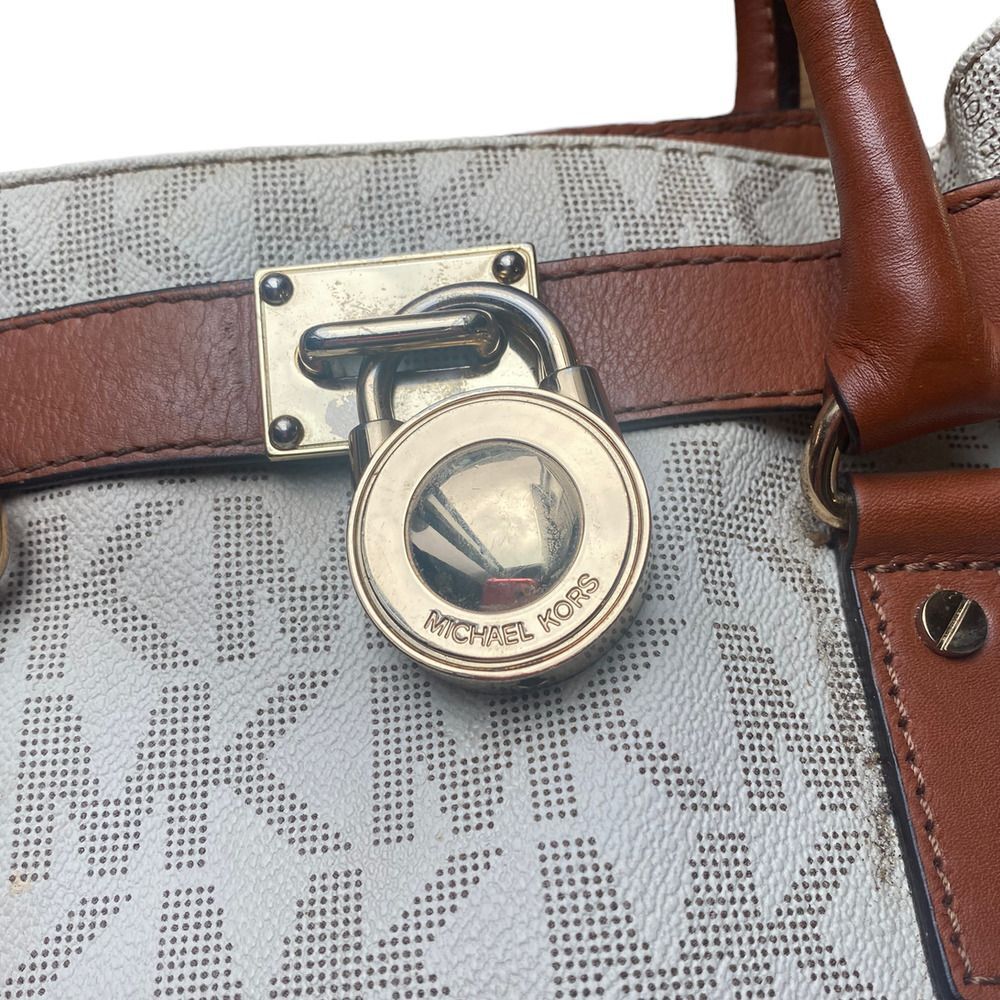 Michael Kors Hamilton North South Tote Vanilla + Matching Wallet - Picture 5 of 16